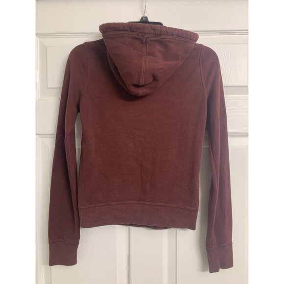 Abercrombie & Fitch Maroon y2k Hooded Sweatshirt Size XS - Picture 2 of 8